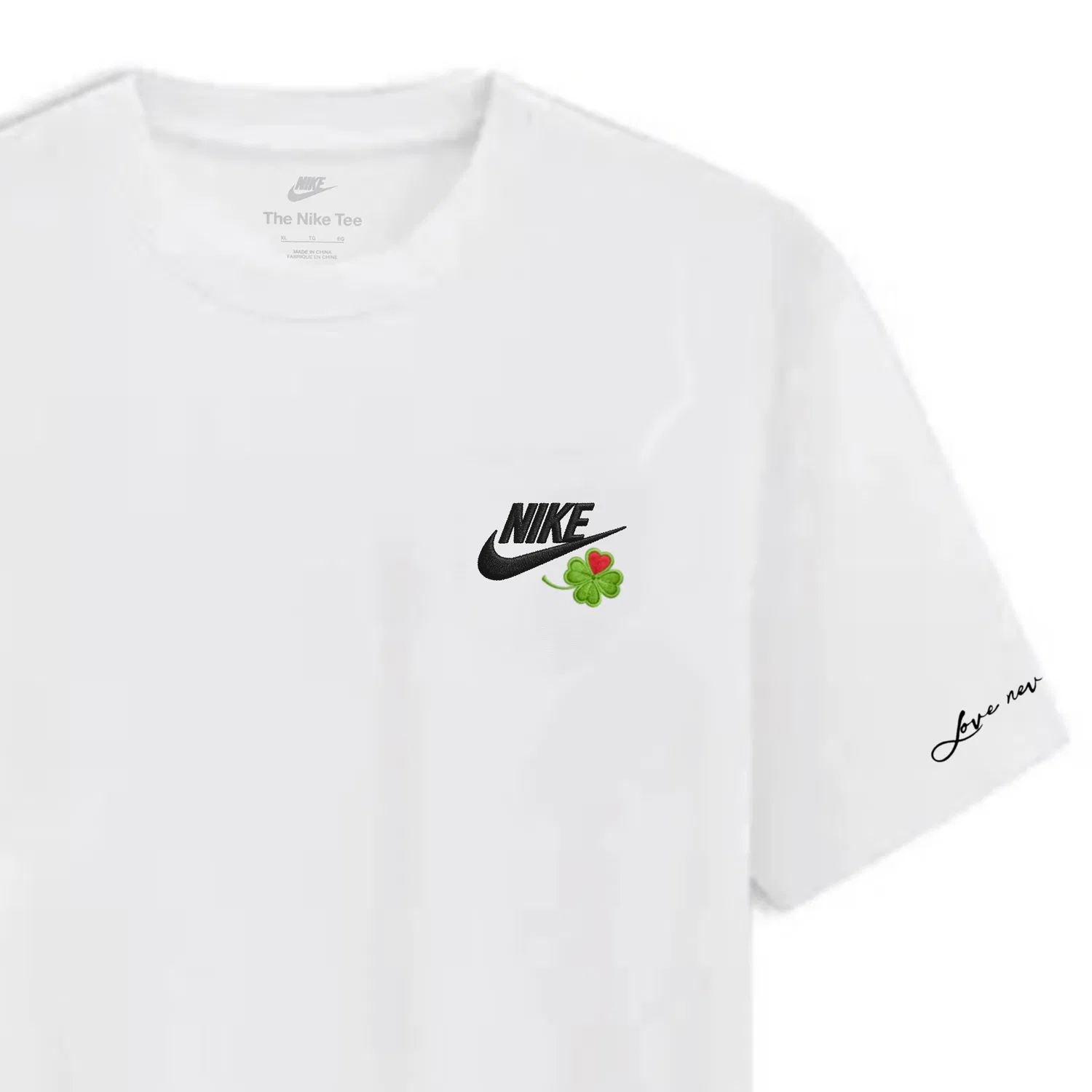 Футболка хлопковая Nike Sportswear белая — фото 4