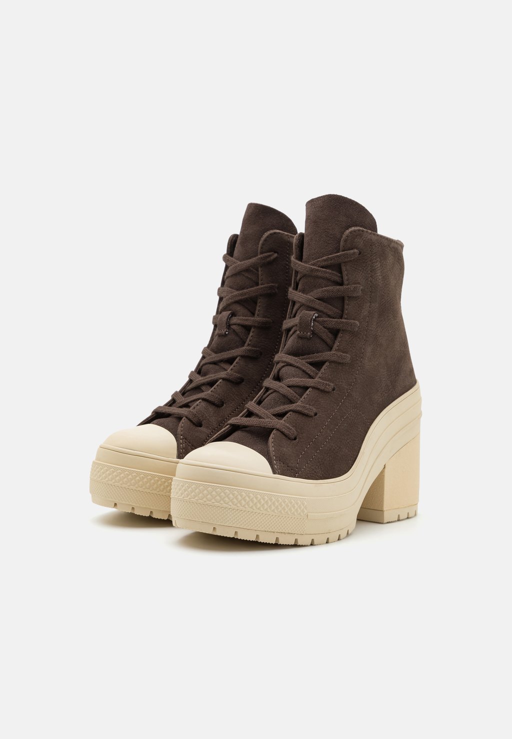 Ботильоны на шнуровке CHUCK 70 DE LUXE HEEL PLATFORM Converse, коричневый — фото 2