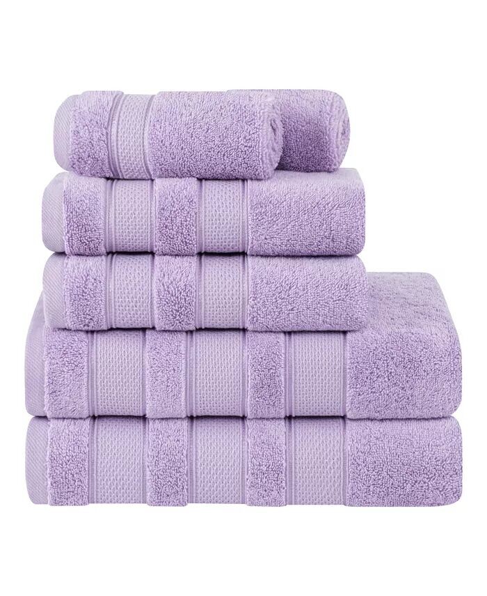 

Набор банных полотенец Salem Premium из 100% турецкого хлопка, 6 предметов American Soft Linen, фиолетовый