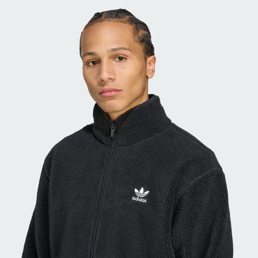 Флисовая куртка ADIDAS ORIGINALS Trefoil Essentials, Black — фото 3