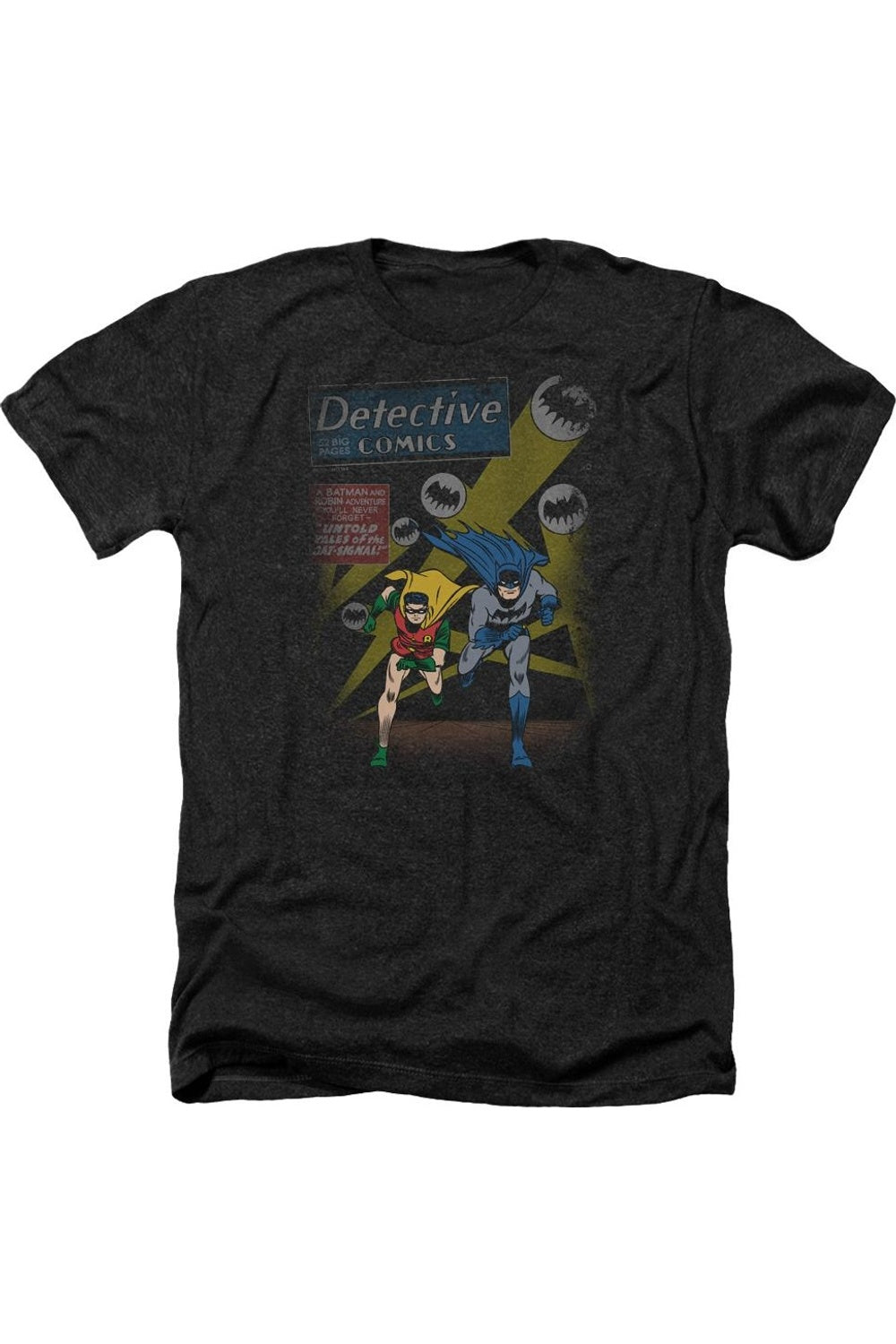 

Футболка Batman Dynamic Duo для взрослых Heather Gildan, черный