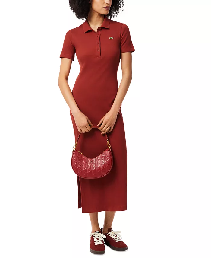 

Женское поло-платье миди LACOSTE USA, красный