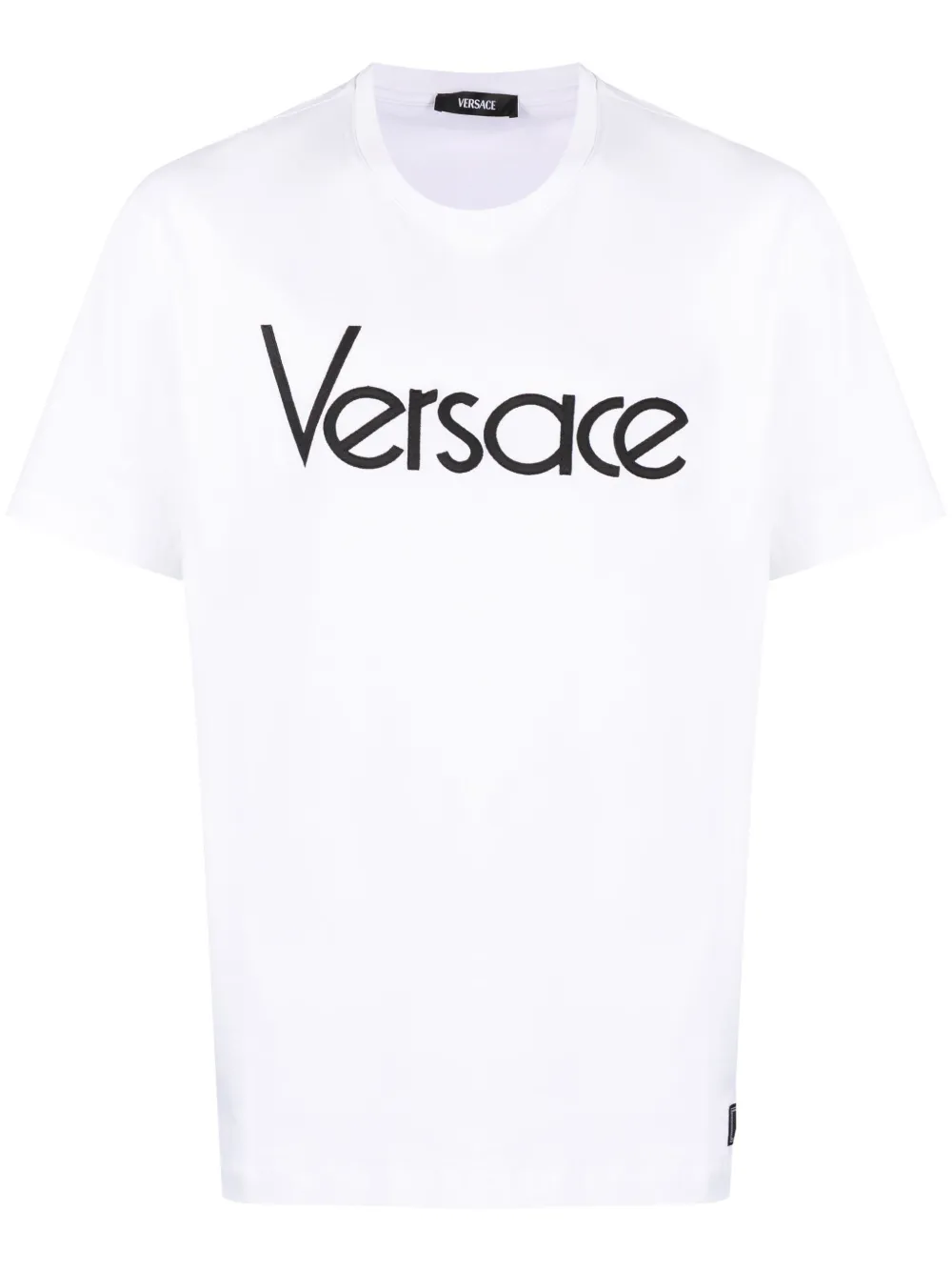 

Футболка с вышитым логотипом VERSACE, белый