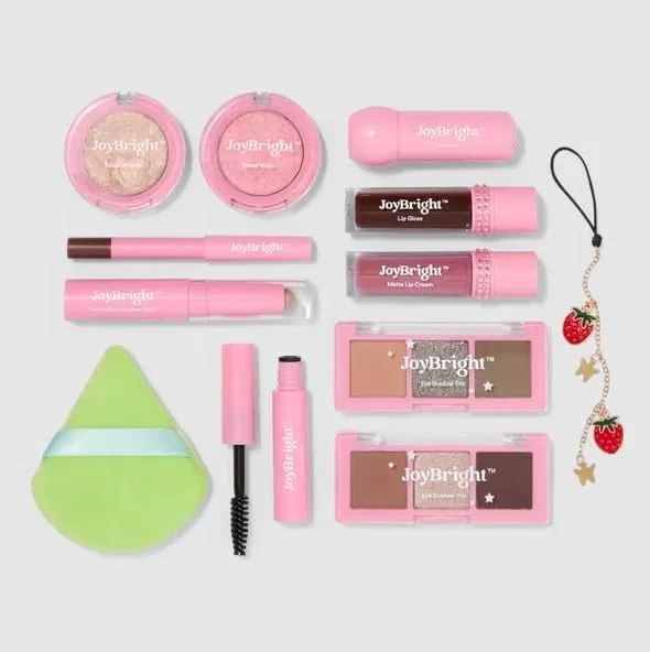 Набор косметики JoyBright 12 Days of Beauty ULTA розовый и голубой — фото 3