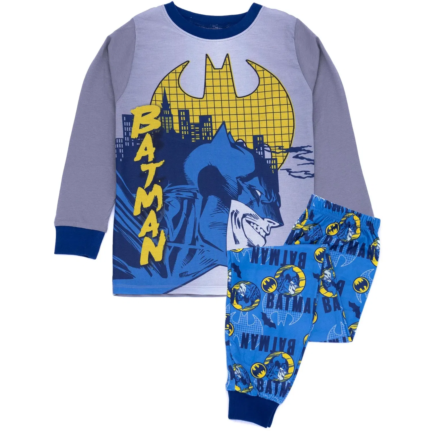 Пижама Batman на мальчика хлопковая DC Comics, серый
