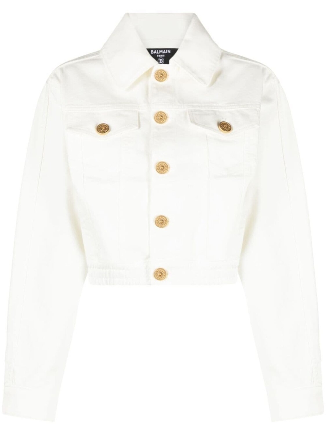 

Balmain укороченная джинсовая куртка, белый