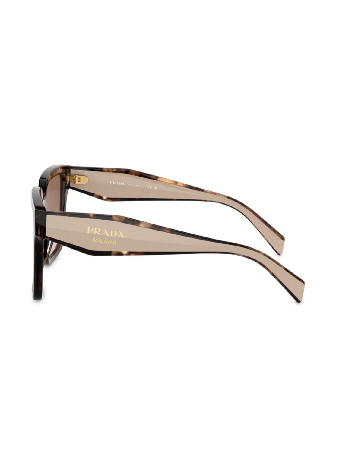 Prada Eyewear солнцезащитные очки черепаховой расцветки, зеленый — фото 3