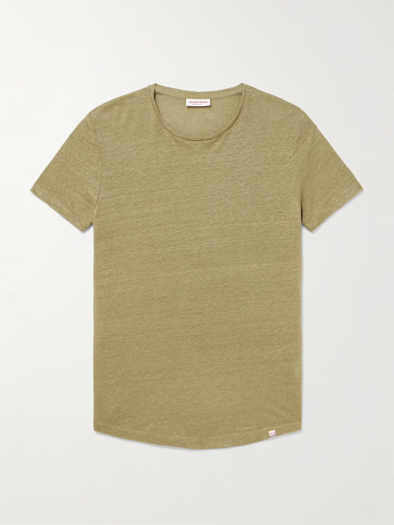 

Футболка OB-T из льна и джерси ORLEBAR BROWN, зеленый