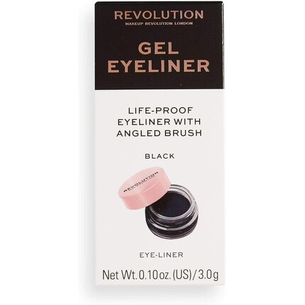 

Гелевая подводка для глаз с кисточкой черная - 3G, Makeup Revolution