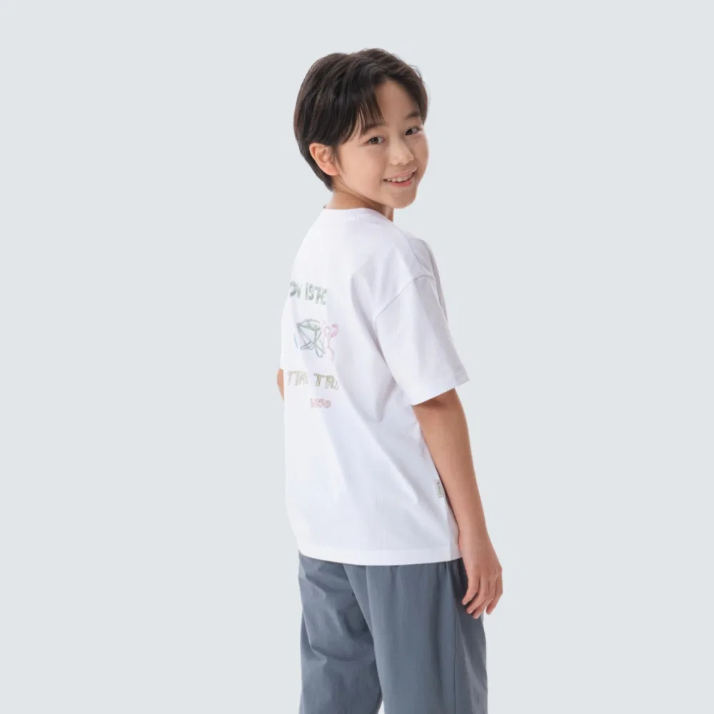 Детская футболка Aerocool Gear с короткими рукавами, белая, от Snowpeak Apparel Kids