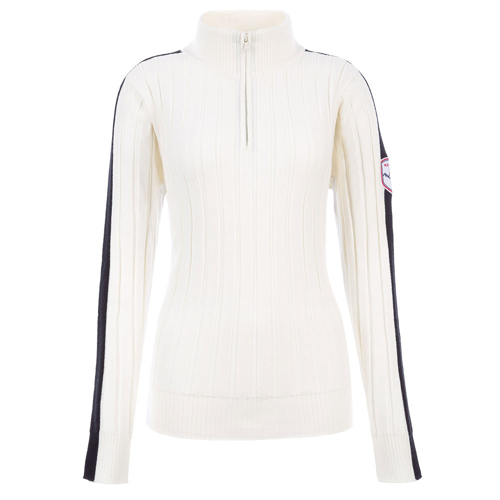 

Куртка-поло Meister Jeannie с застежкой-молнией на четверть длины (женская), Winter White/Black