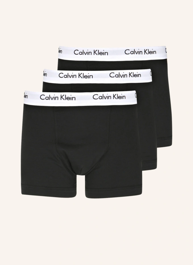 

Комплект из 3 боксёрских шорт cotton stretch Calvin Klein, черный