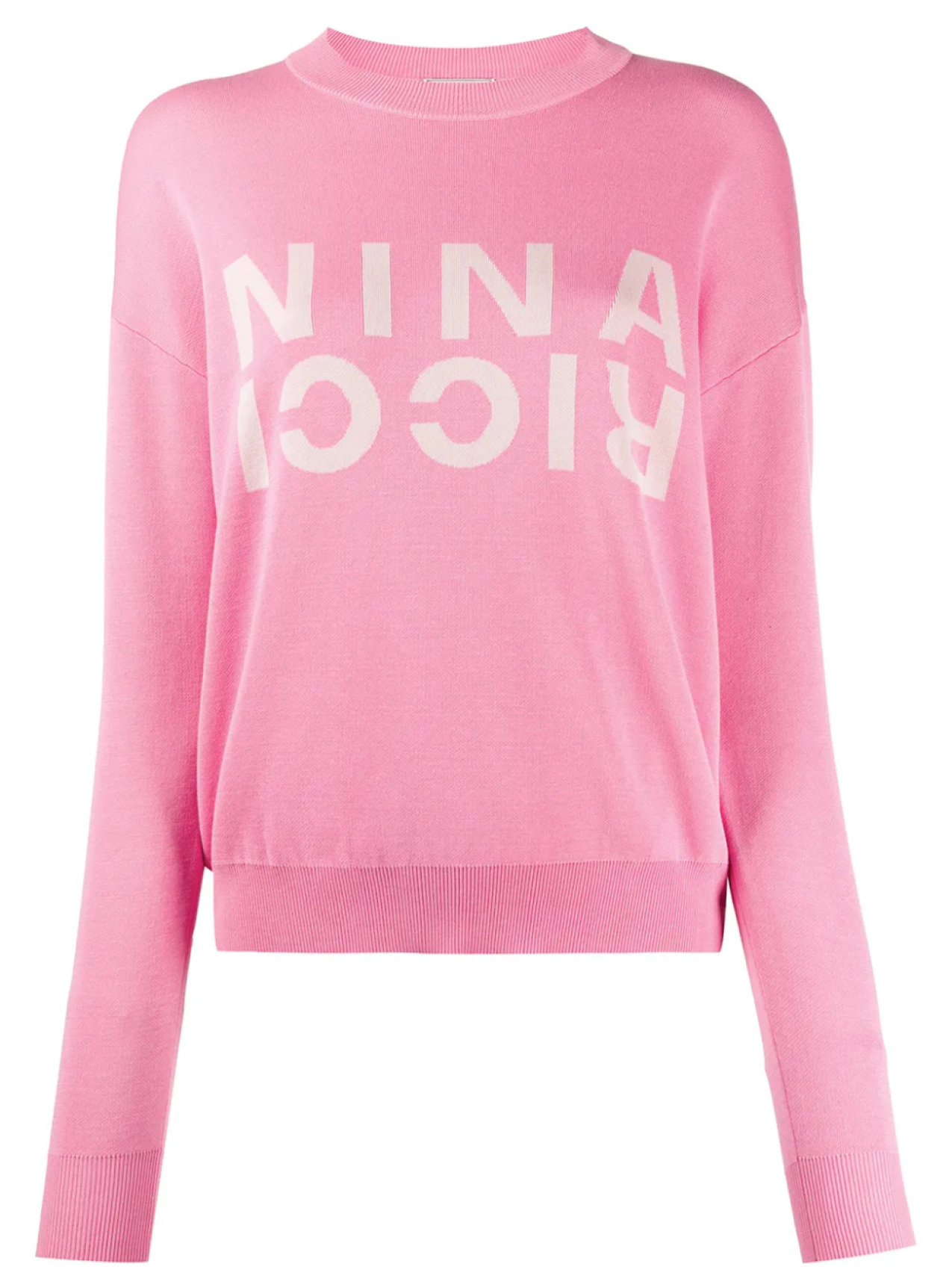 

Nina Ricci вязаный джемпер с логотипом, розовый