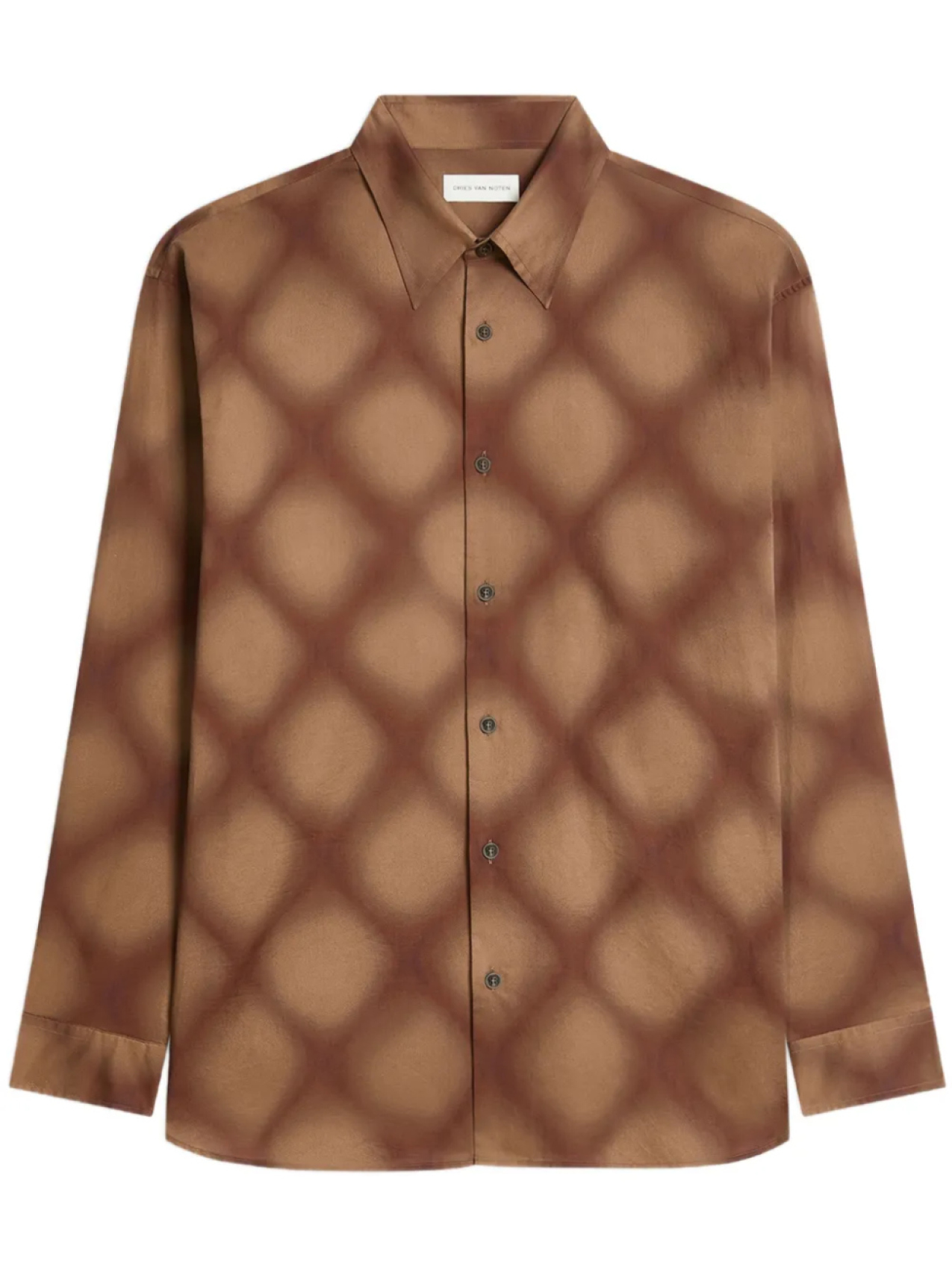 

DRIES VAN NOTEN рубашка с принтом, коричневый