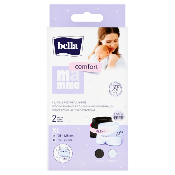 

Трусы послеродовые многоразовые XL, 2 шт./1 упаковка. Bella Mamma comfort