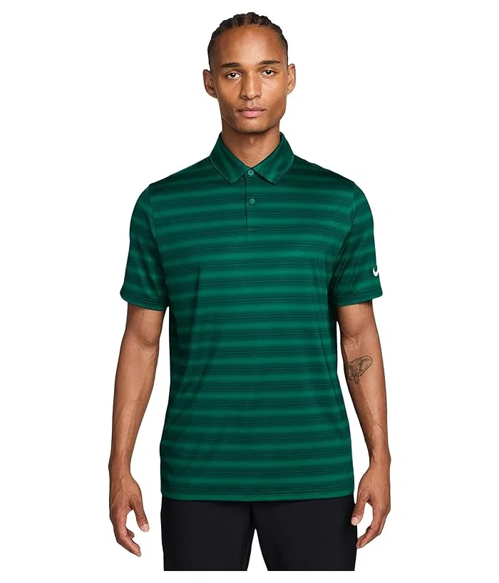 Поло Nike Dri-FIT Good с коротким рукавом полоска, Malachite/Malachite/White