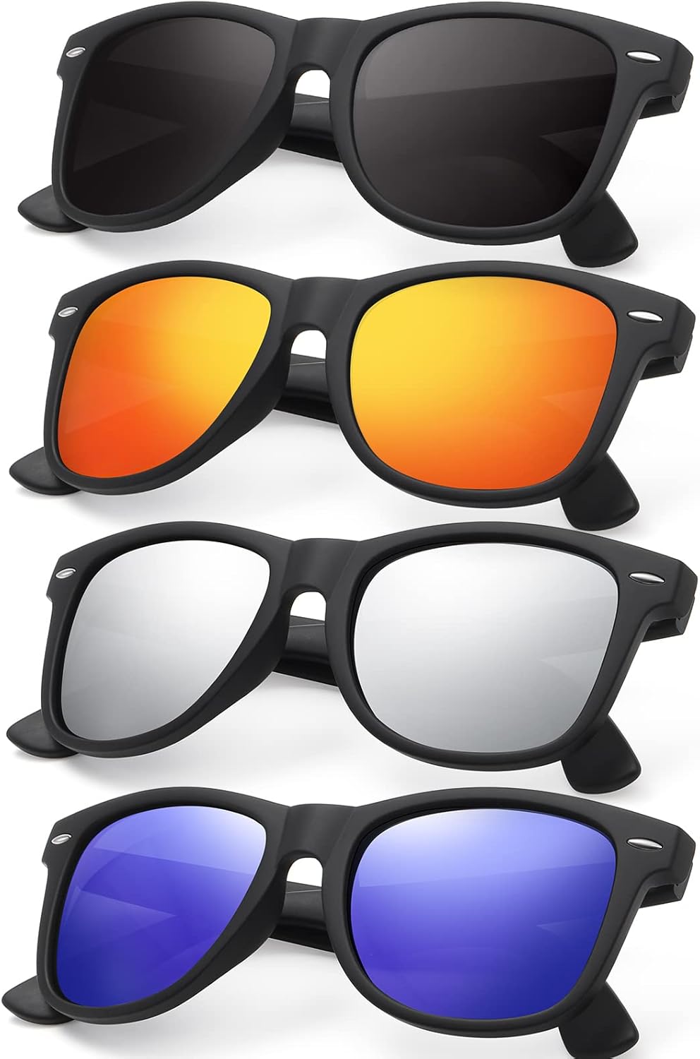 

Поляризованные солнцезащитные очки для женщин и мужчин - модные солнцезащитные очки для вождения, рыбалки, с защитой от УФ-излучения UV400 Occhsouo, A8-black+orange+white+blue