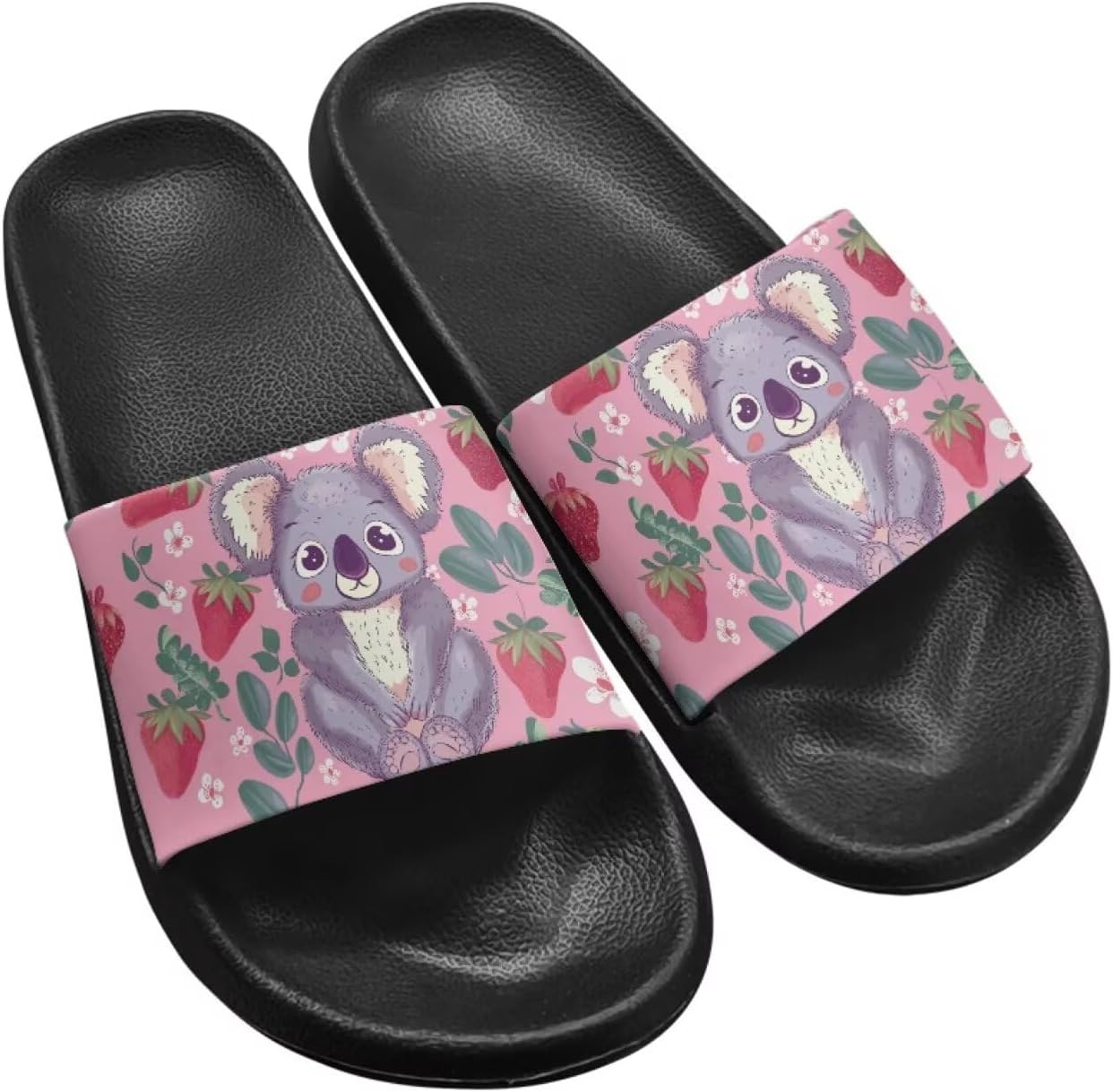 

Шлепанцы для женщин и мужчин, с мягкой подошвой, пляжные, бассейные, для душа, легкие, для дома и улицы Getelinseng, Koala Strawberry