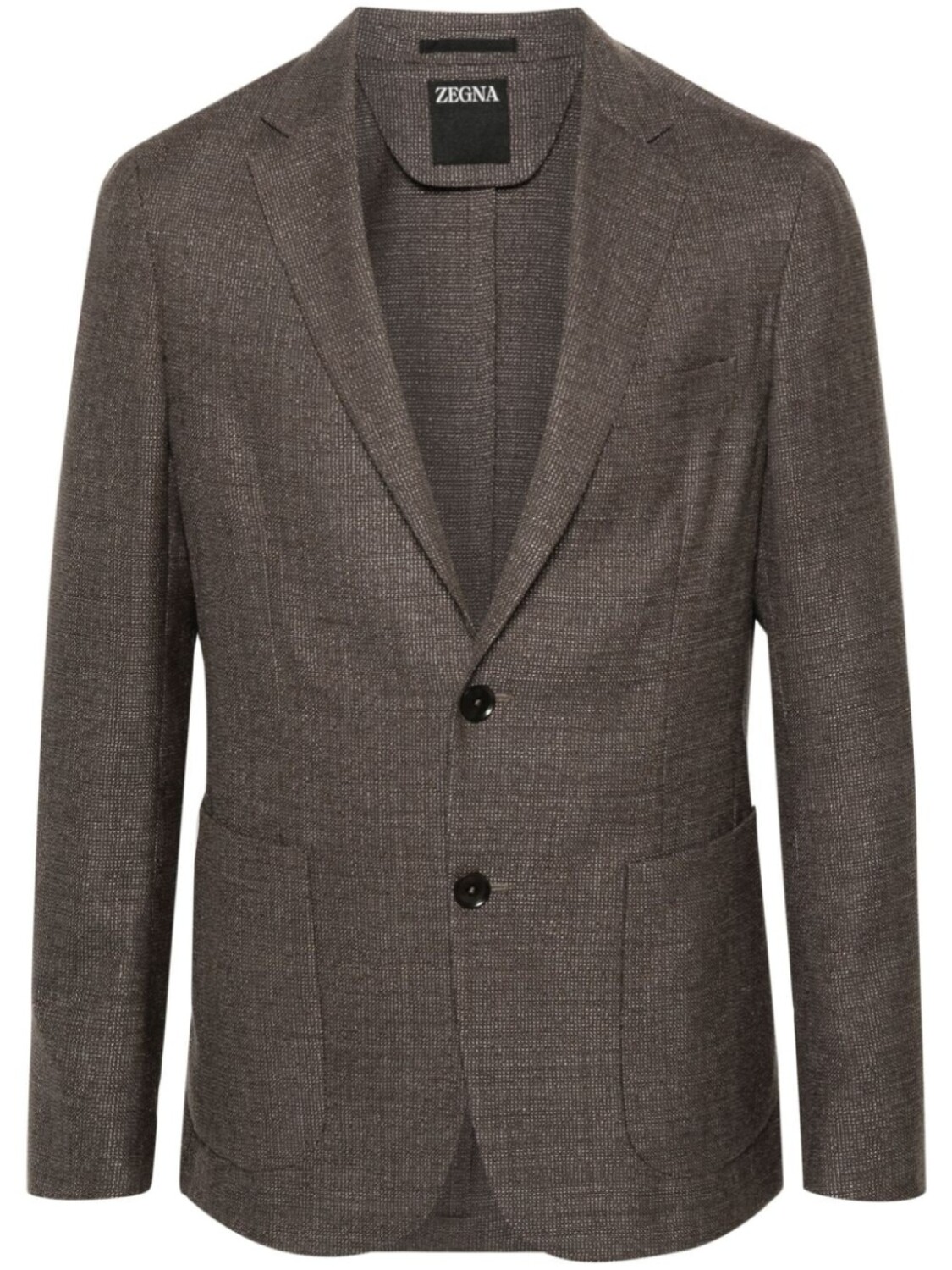 

Zegna однобортный пиджак, коричневый
