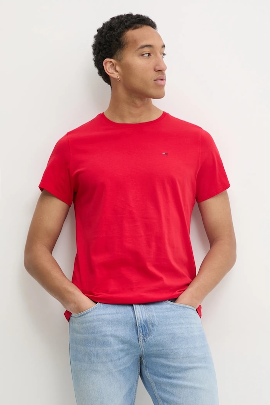 

Хлопковая футболка Tommy Jeans, красный
