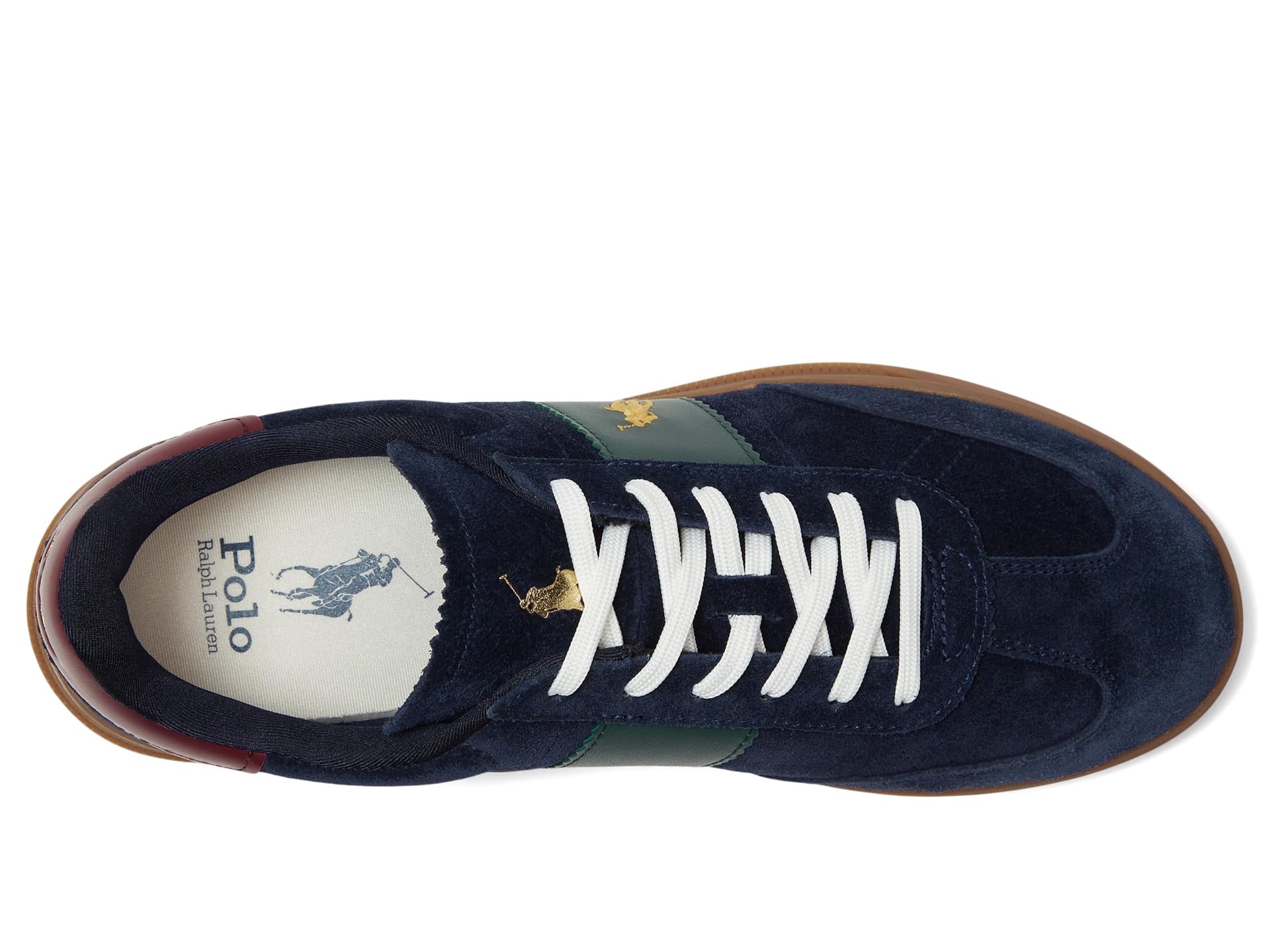 Кроссовки Polo Ralph Lauren Heritage Aera Suede Sneakers, цвет Navy/Wine/Forest 1 — фото 2