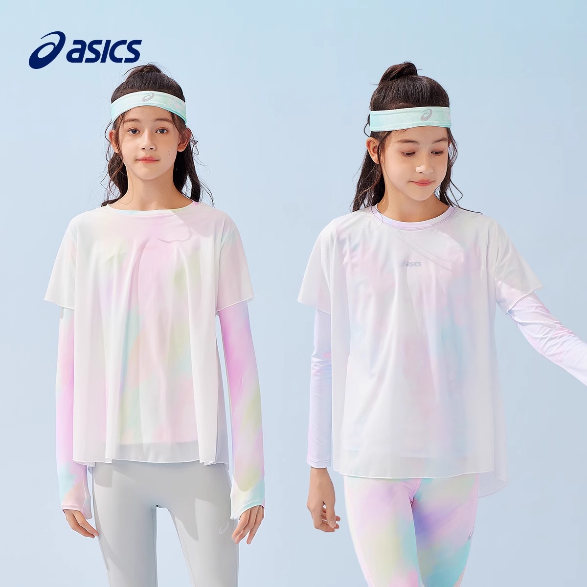 Asics Спортивная футболка Sports Performance SS25 4008 бирюзового цвета для подростков — фото 4