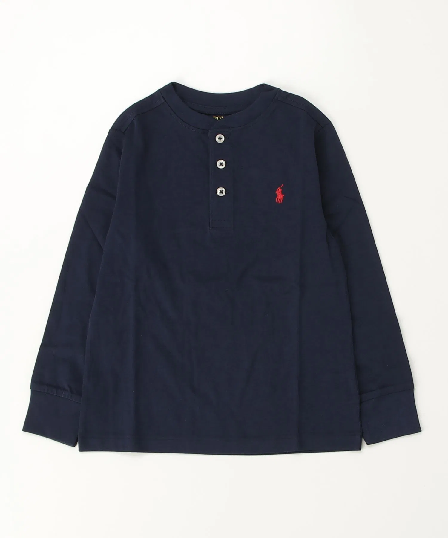 Детская хлопковая футболка-поло POLO RALPH LAUREN CHILDRENSWEAR тёмно-синяя — фото 3