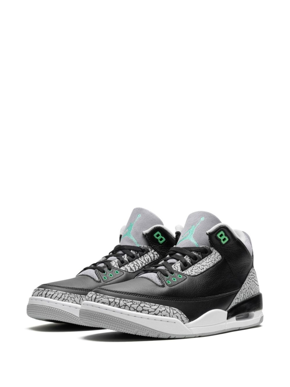 Jordan кроссовки Air Jordan 3 Retro Green Glow, черный — фото 2