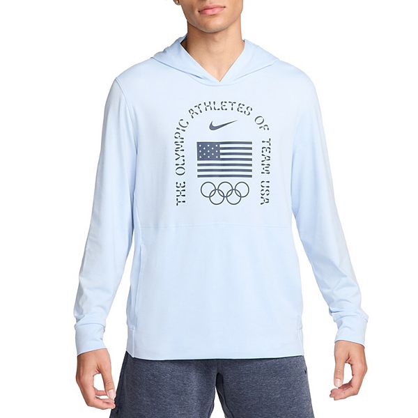 Мужская светло-голубая толстовка с длинным рукавом team usa restore Nike — фото 2