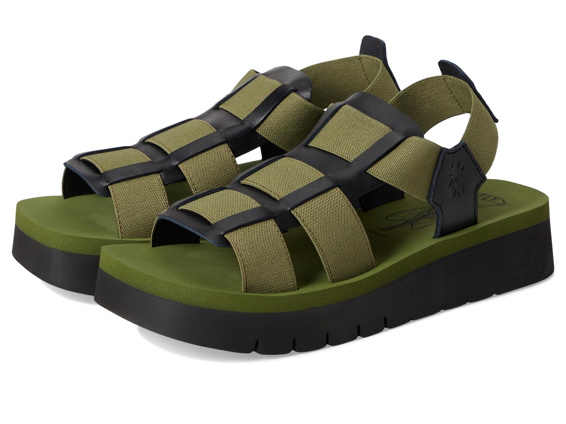 Сандалии FLY LONDON SAMB245FLY, цвет Black/Agreen