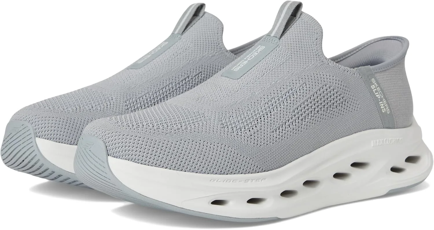 Мужские кроссовки Skechers Max Cushioning Glide Step Euclid Hands Free без шнурков, серый