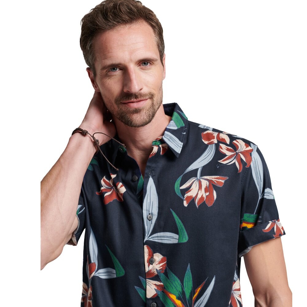 Рубашка с коротким рукавом Superdry Vintage Hawaiian, синий — фото 3