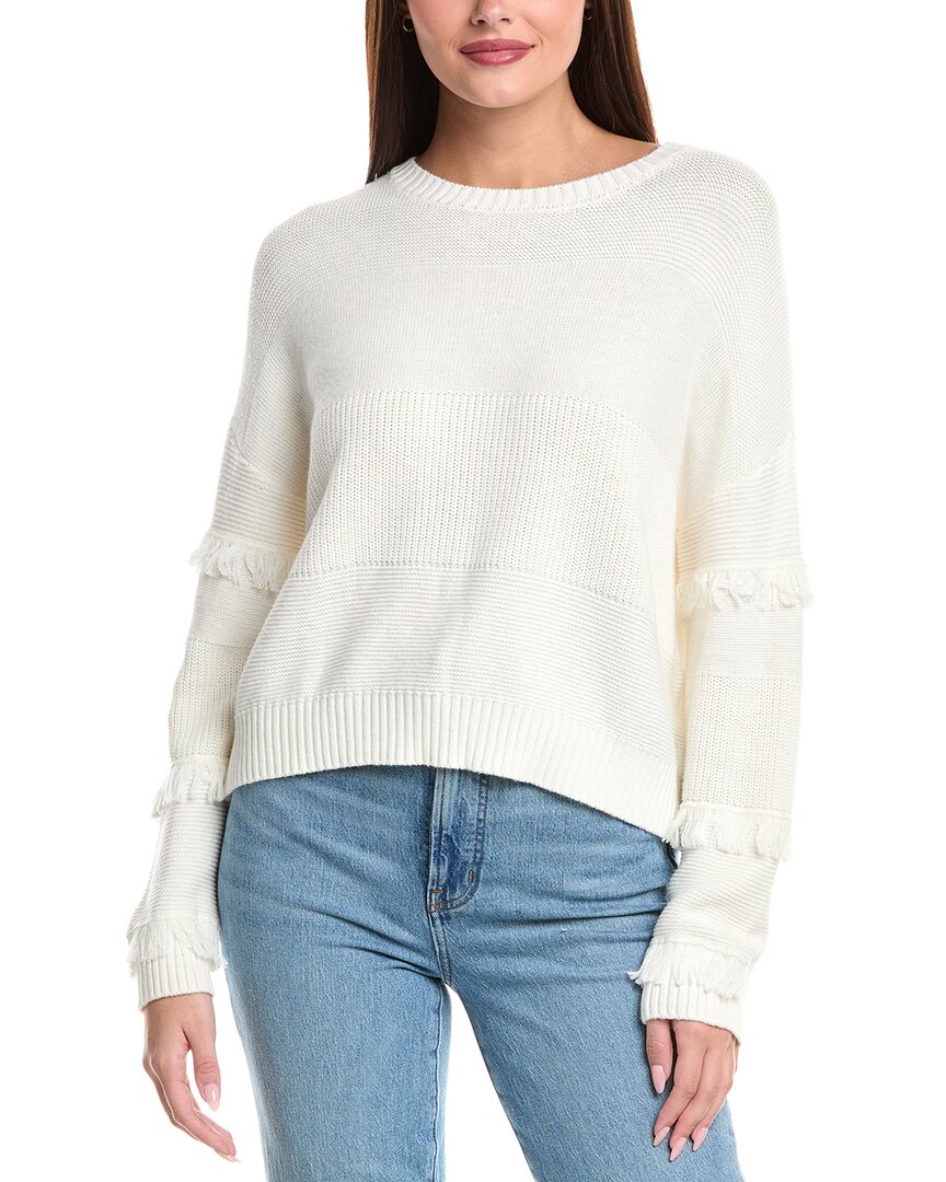 

WISPR Бохо с бахромой Победа Свитер из смесового шелка, белый