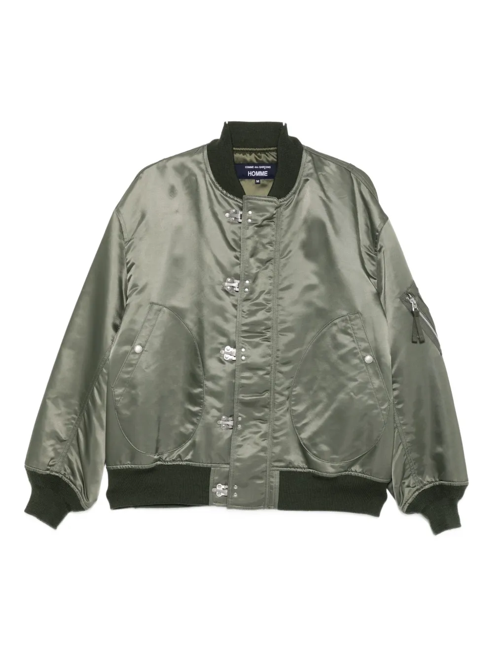 

Бомбер с сатиновым покрытием Comme des Garçons Homme, зеленый