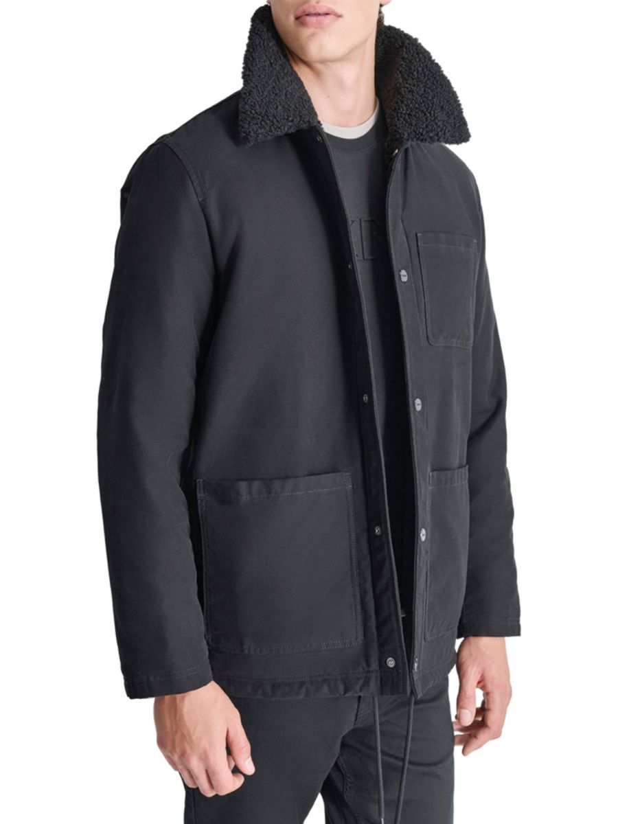 

Куртка дальнобойщика из искусственной овчины DKNY, черный