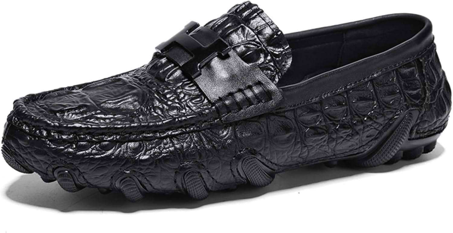 

Мужские лоферы из натуральной коровьей кожи, слипоны, повседневные туфли, плоские мокасины в стиле осьминога, деловые лодочные туфли, модные тапочки, доступны в размерах 6-13 Kpdwfms, черный