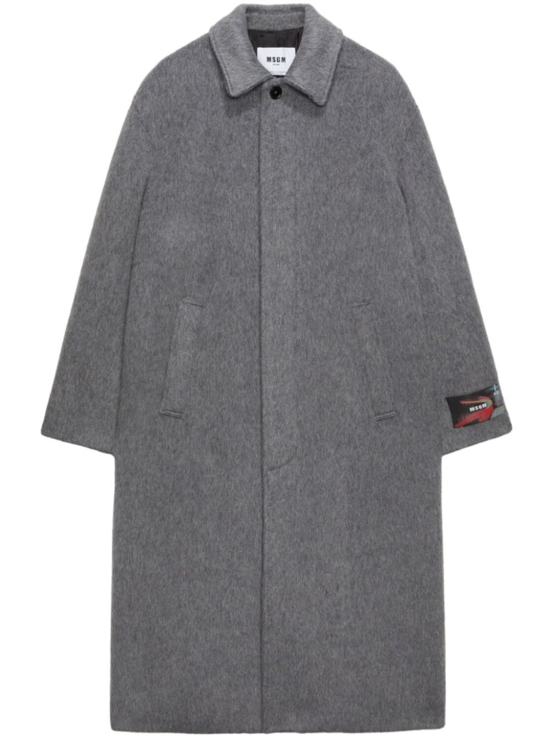 

MSGM начесаное пальто, серый