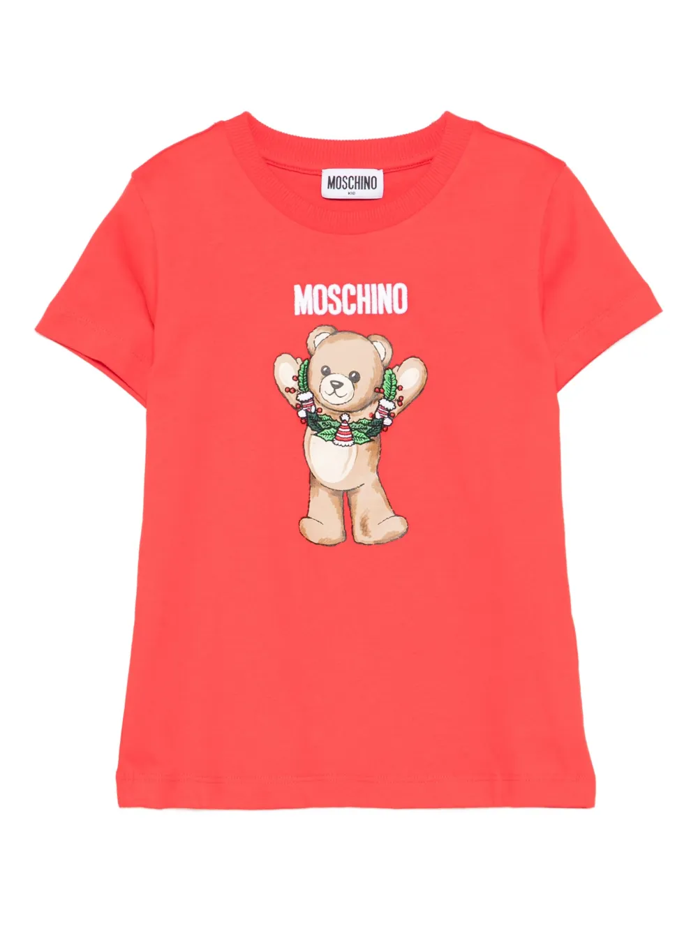 

Футболка с принтом Moschino Kids, красный