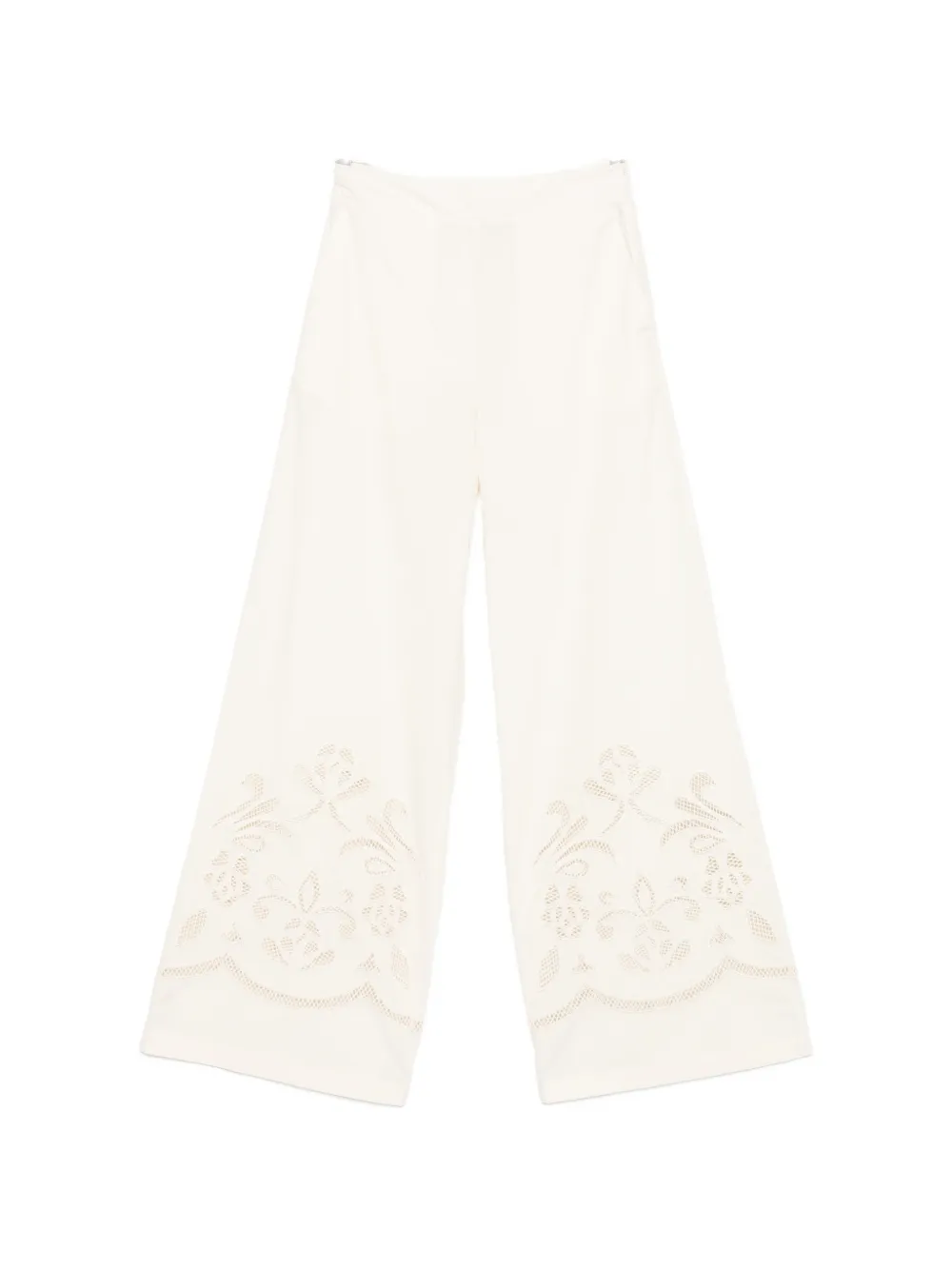 

Палаццо с цветочной вышивкой Forte Forte, бежевый