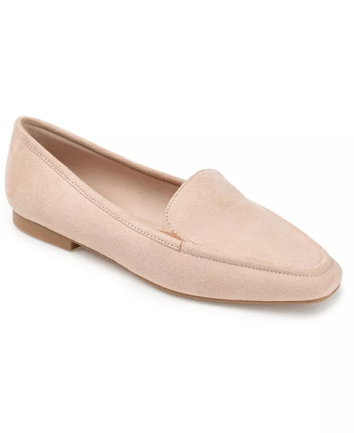 Женские мокасины Tullie Square Toe Journee Collection, коричневый/бежевый