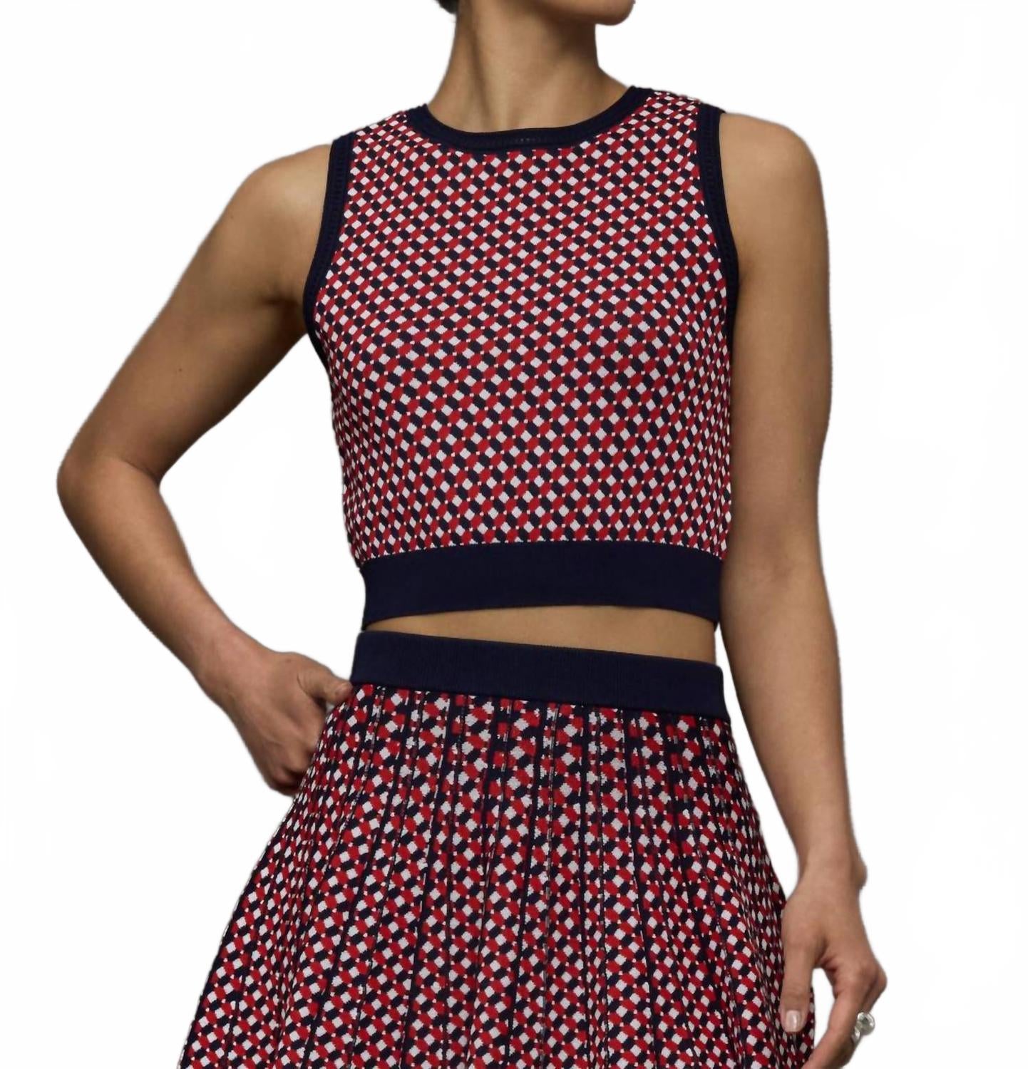 

Майка Cher Jacquard красного/синего цвета 524 America, красный/синий