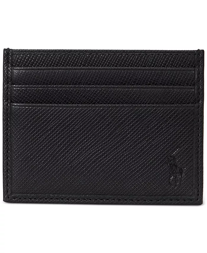 

Мужской картхолдер из кожи Saffiano Polo Ralph Lauren, черный