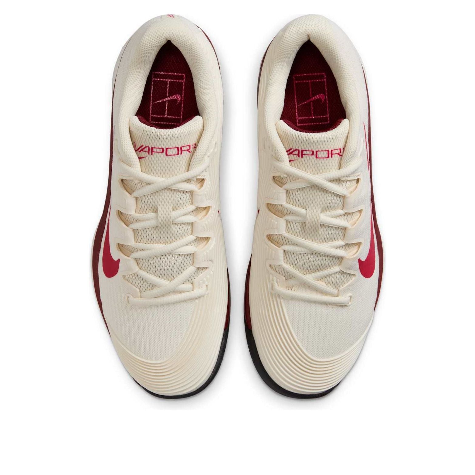 Кроссовки (WMNS) Nike Court Air Zoom Vapor 12 HC 'Pale Ivory Rush Pink Team Red' — фото 4