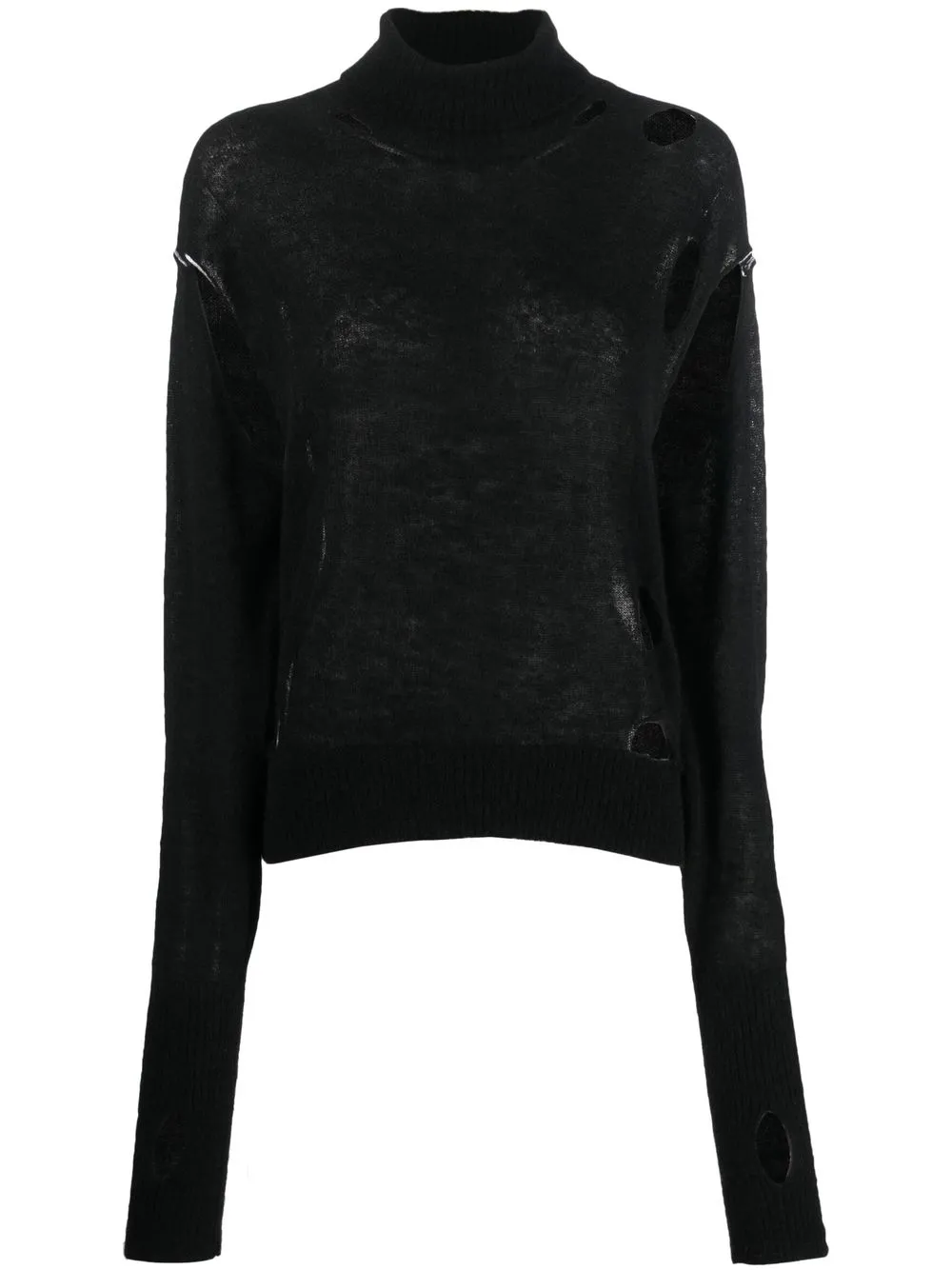 

Джемпер с высоким воротником MM6 Maison Margiela, черный