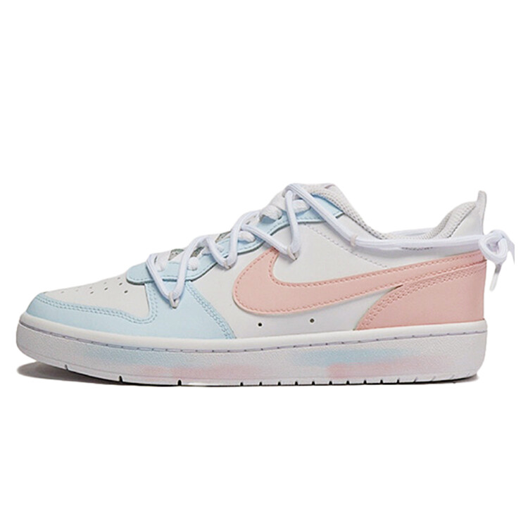 

Кроссовки Nike Court Borough Skateboarding Shoes Women's Low-top Pink/white/blue, голубой, Синий, Кроссовки Nike Court Borough Skateboarding Shoes Women's Low-top Pink/white/blue, голубой
