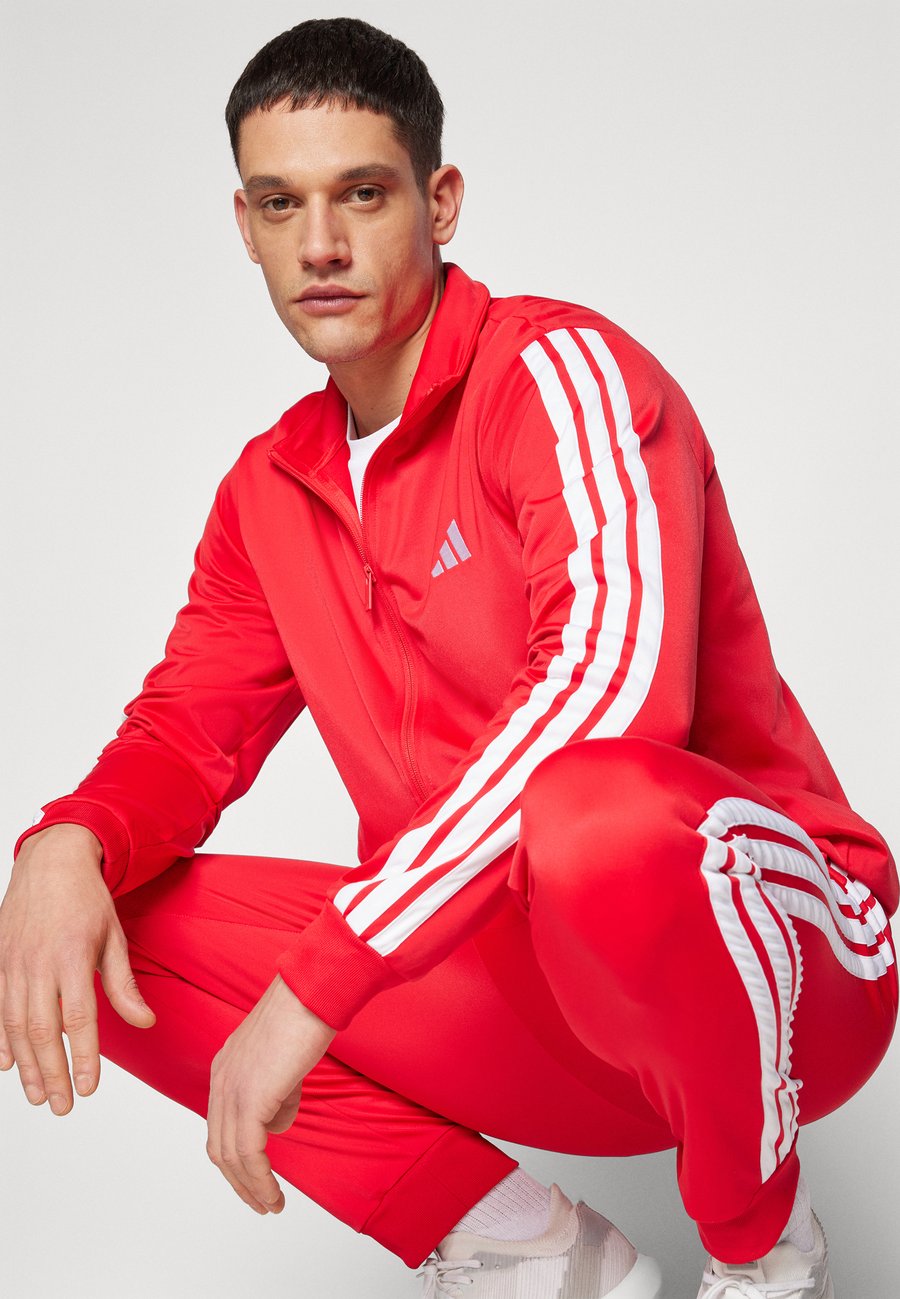 Спортивный костюм Adidas Sportswear M 3S TR TT TS SET, Pure Ruby/White/Red — фото 4