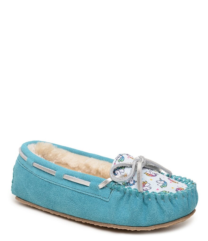 

Замшевые мокасины Cassie для девочек Minnetonka (Молодежные), синий
