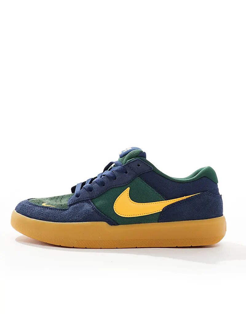 

Замшевые кроссовки Force 58 темно-синего и желтого цветов Nike SB