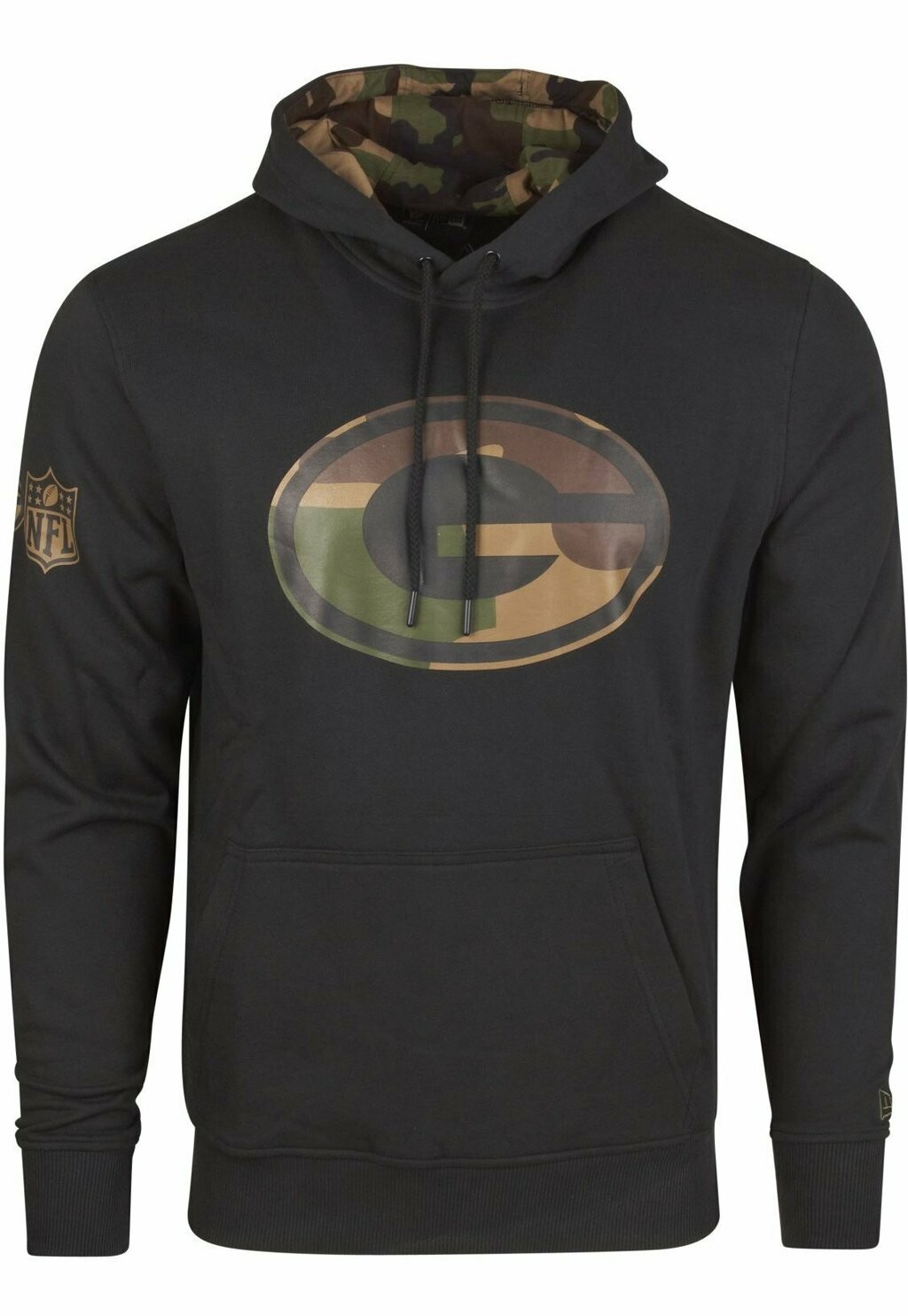 

Толстовка NFL BAY PACKERS New Era, цвет black wood camo