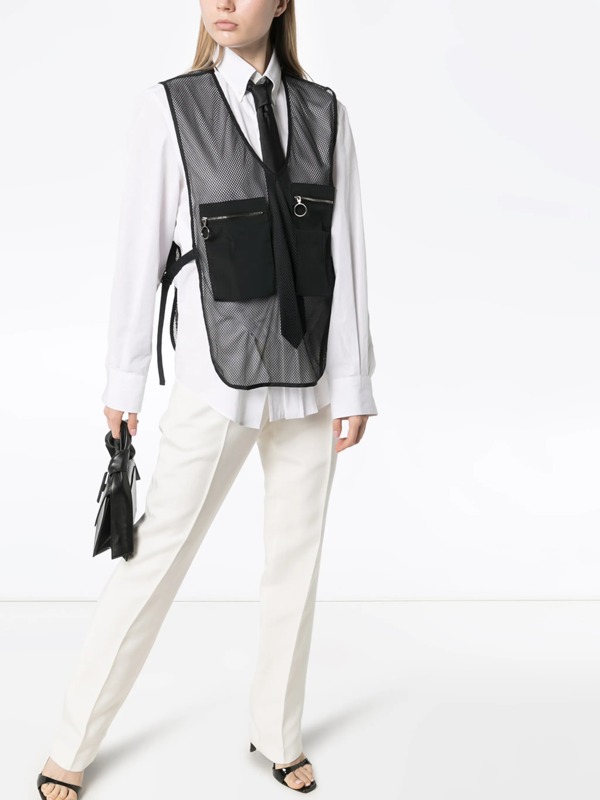 Жилет с V-образным вырезом Off-White, черный — фото 2